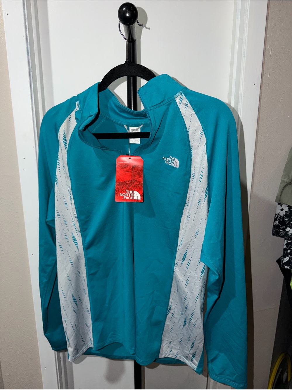 NWT The North Face Swan 1/4 Zip Pullover Flamenco Blue XL Women’s Performance To